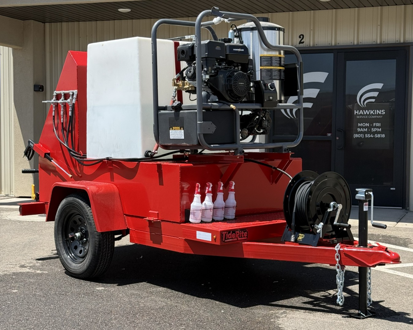 Compact Trash Bin Cleaning Trailer (Single Manual Assisted)